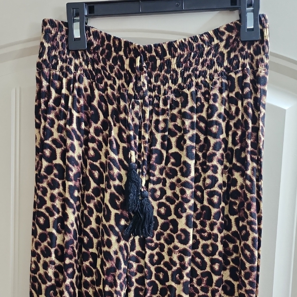 Leopard Print Flared Pants - image 2